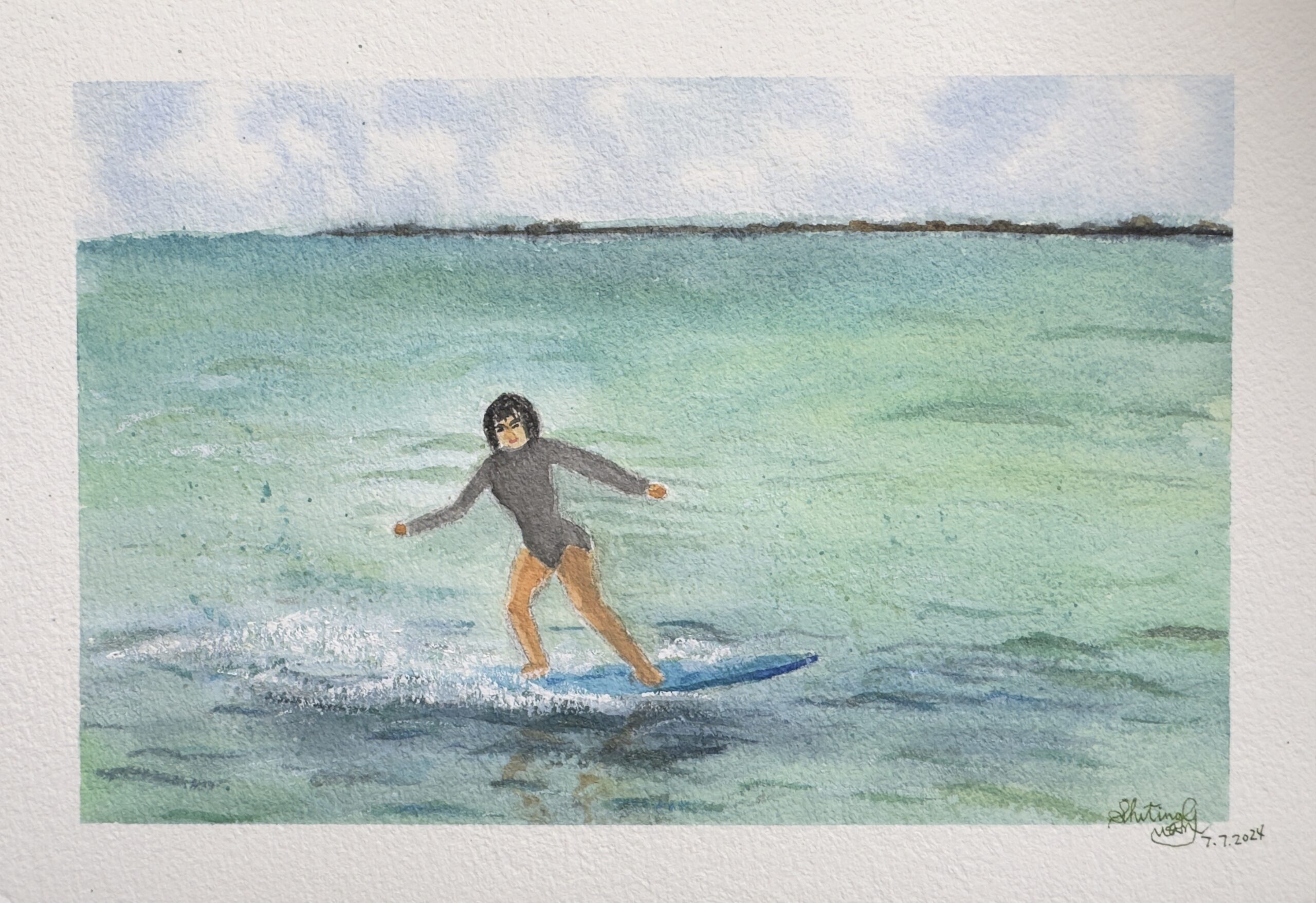 Surfing at Miami Beach